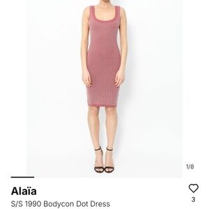 Alaia pink body con dress